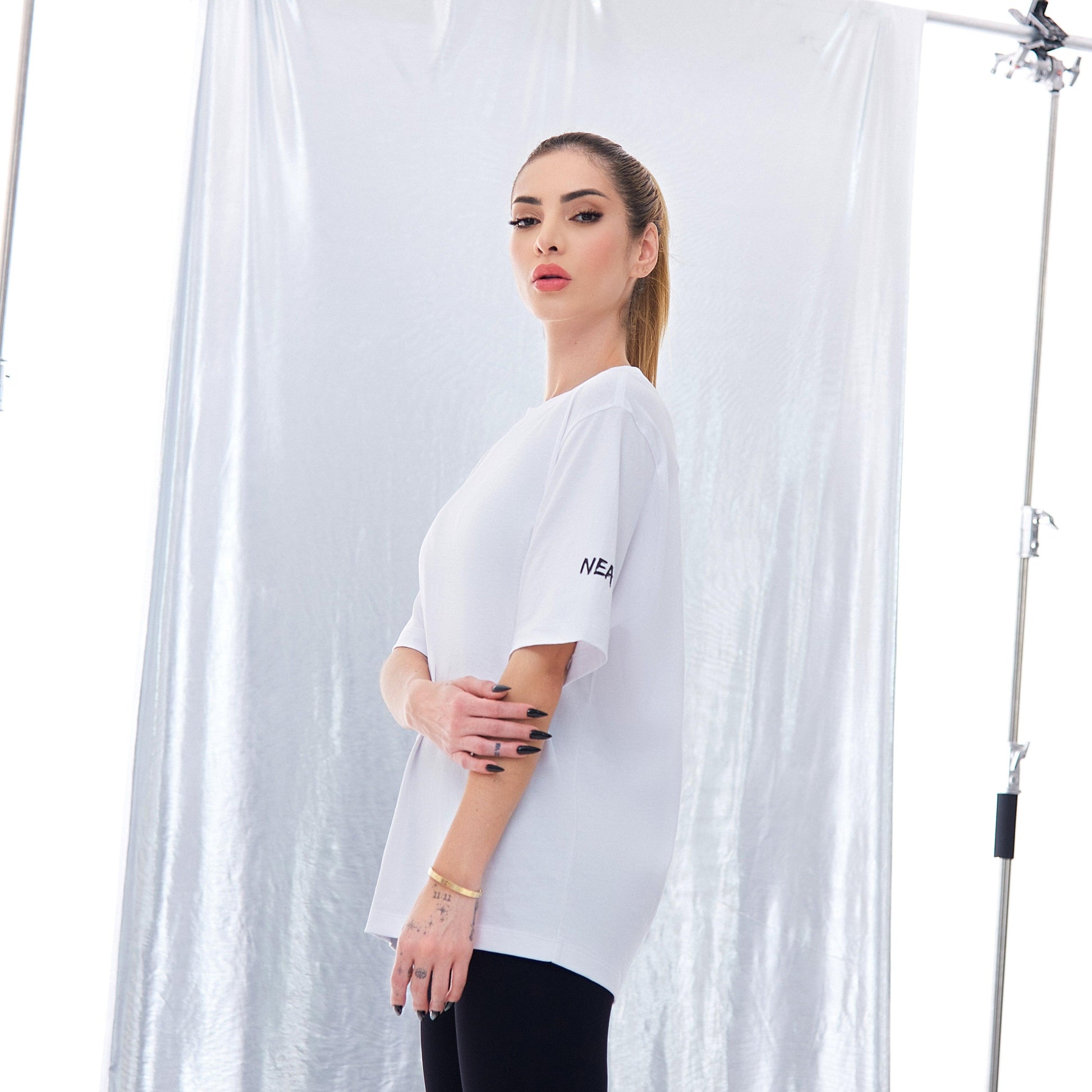 BREVARD CAMISETA OVERSIZE BLANCA - NEA