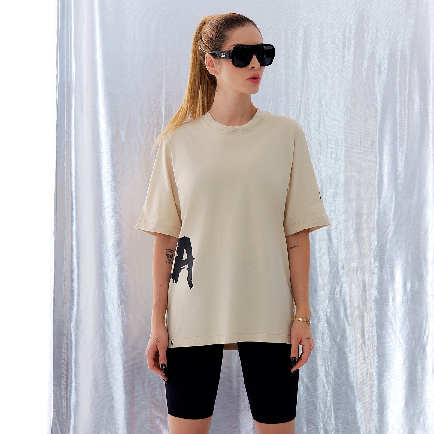 BREVARD CAMISETA OVERSIZE CAMEL